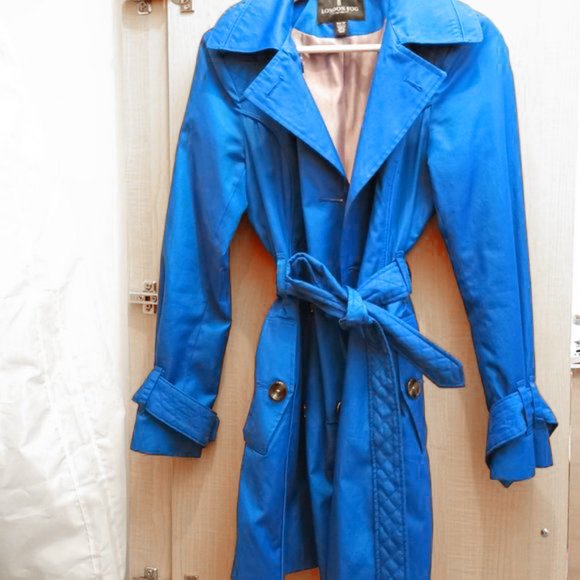 London Fog Cotton Trench Coat Double Breasted XS - Picture 2 of 3